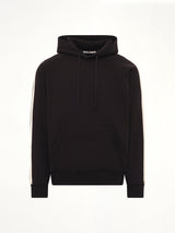 Back Curved Logo Track Hoodie in Black/Off White