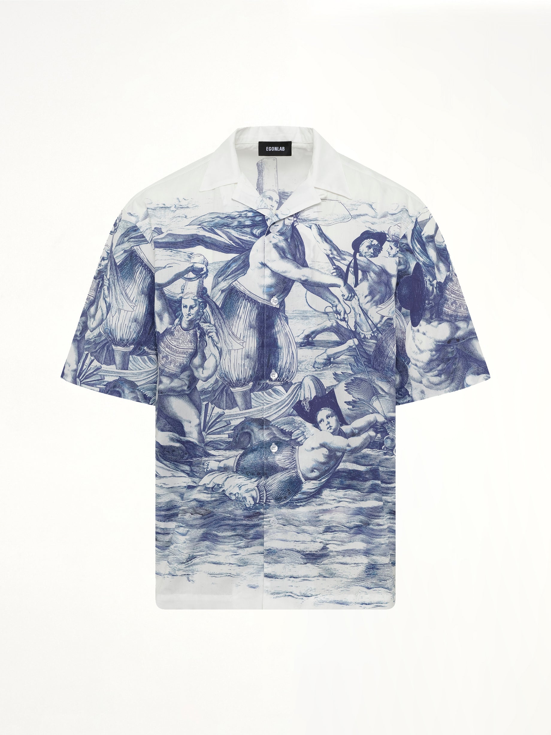 Breizh Print Cuba Shirt in Blue