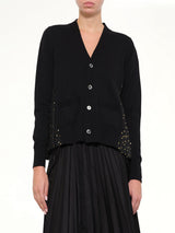 Floral Mix Cardigan in Black