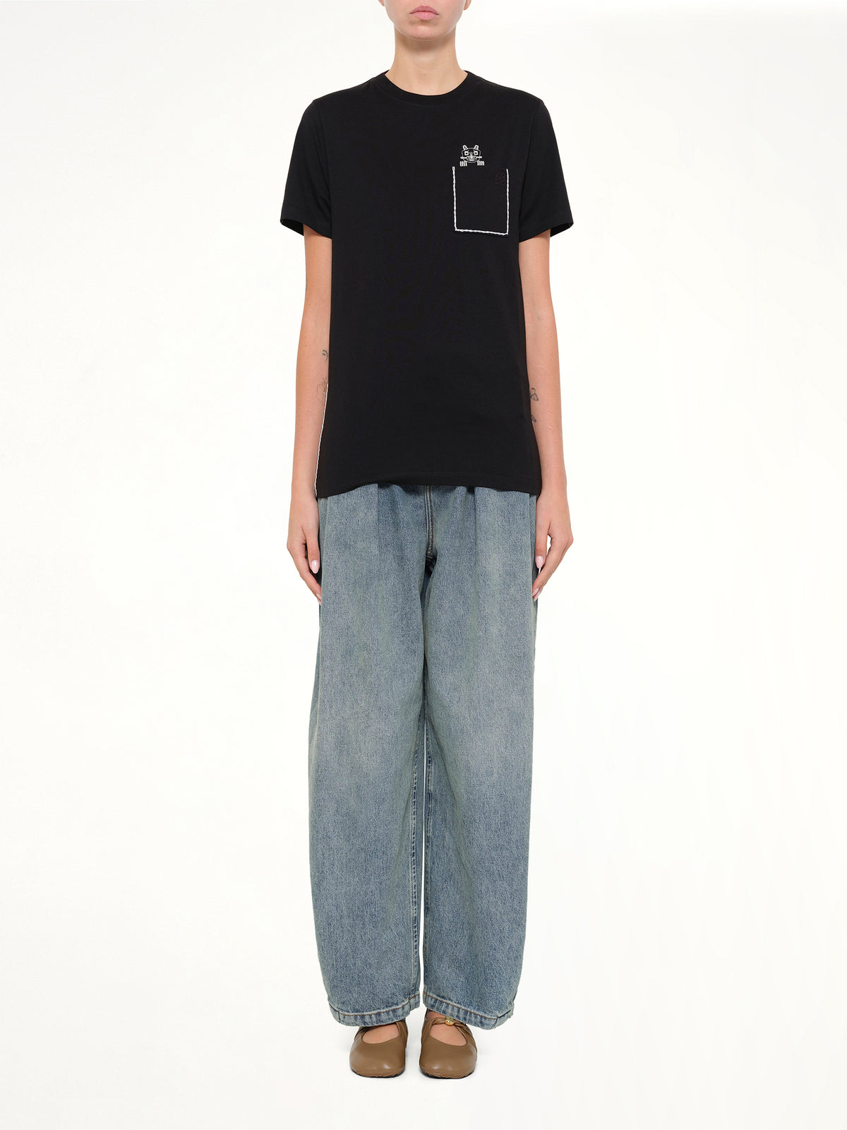 Louis Wain Regular Fit T-Shirt in Black