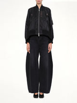 Nylon Twill x Wool Suiting Blouson in Black