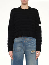 Gauge 3 Link Knit Sweater in Black