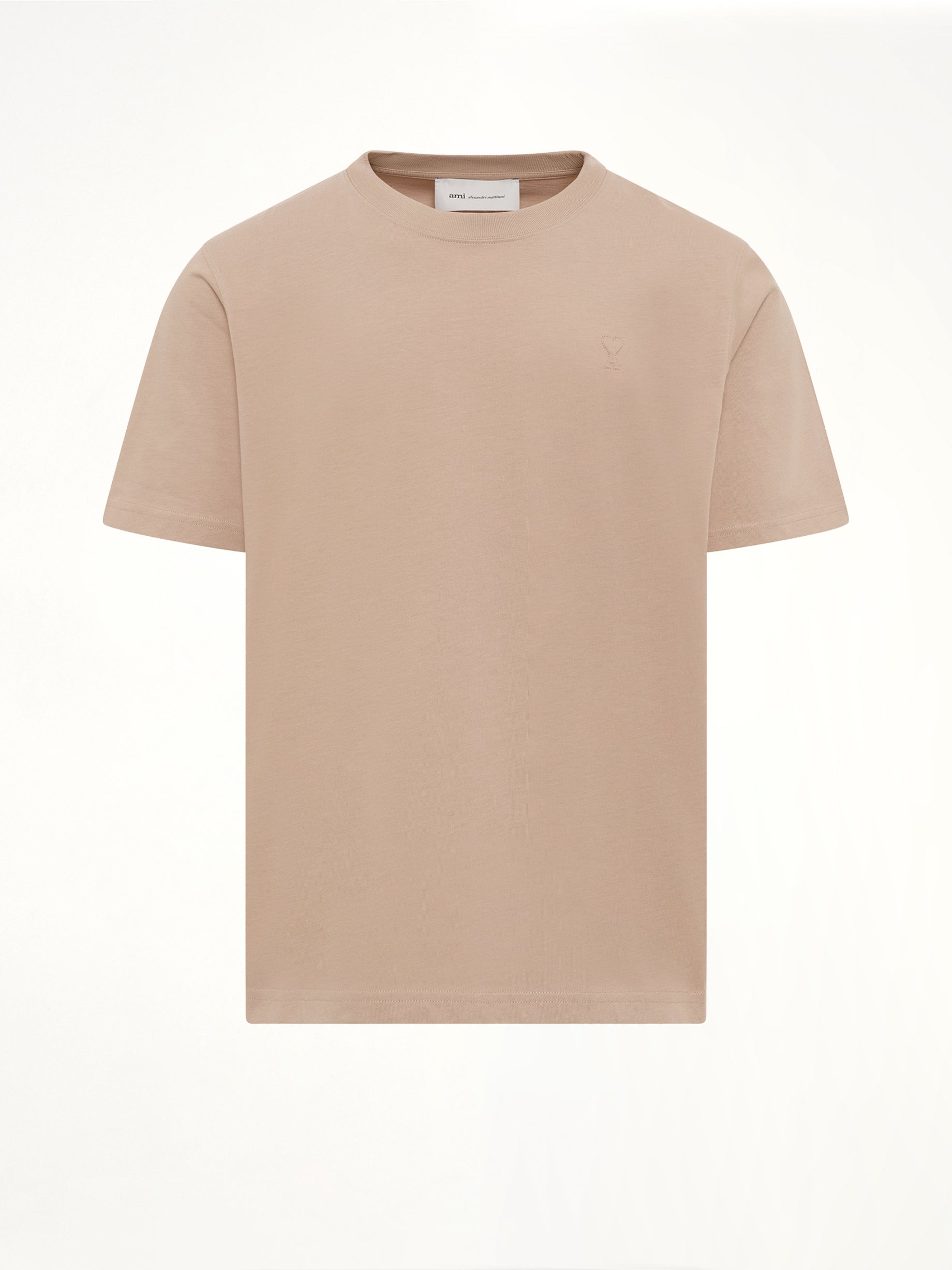 Embossed Ami De Coeur T-Shirt in Beige