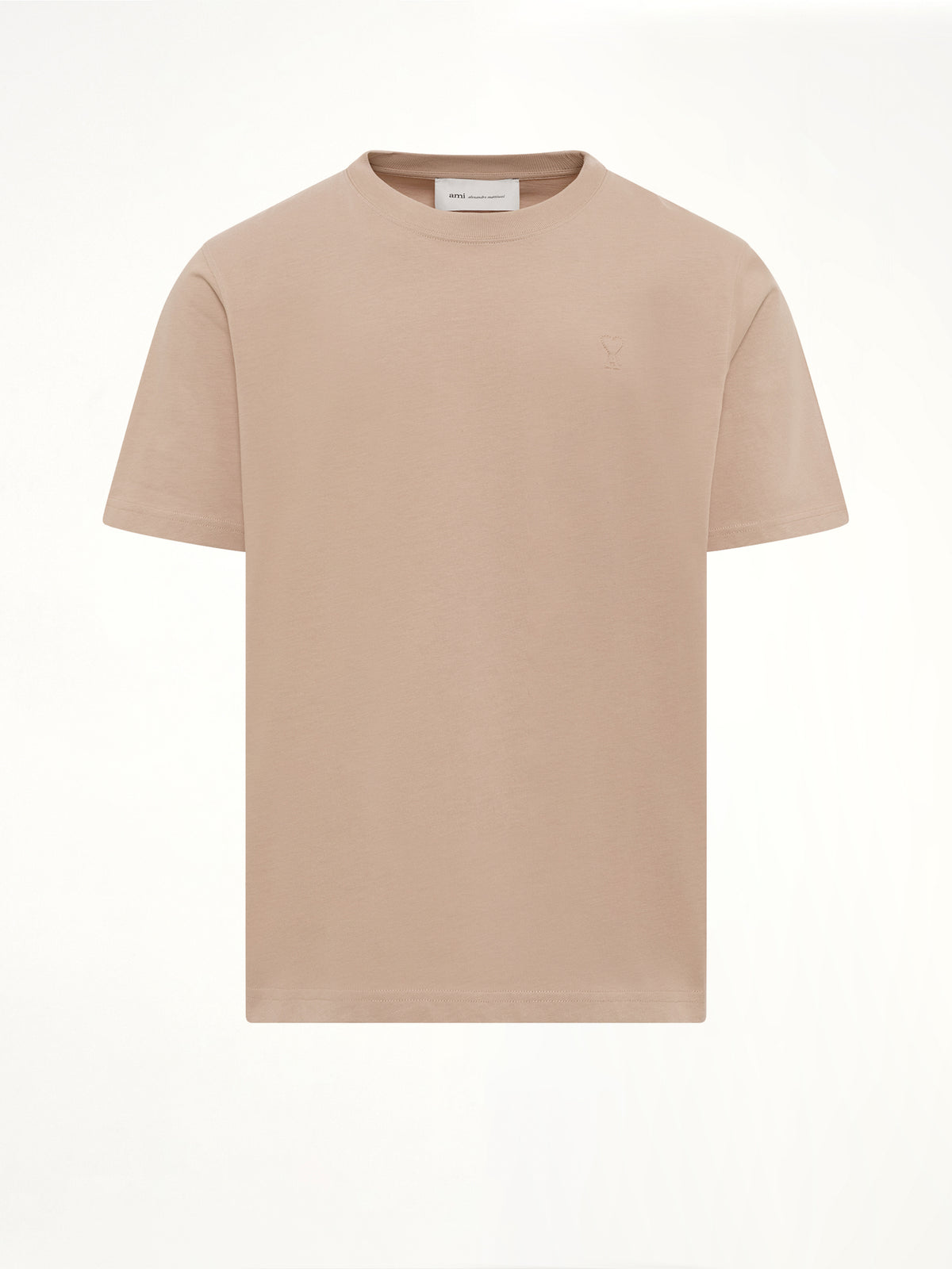 Embossed Ami De Coeur T-Shirt in Beige