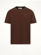 Embossed Ami De Coeur T-Shirt in Chocolate Brown