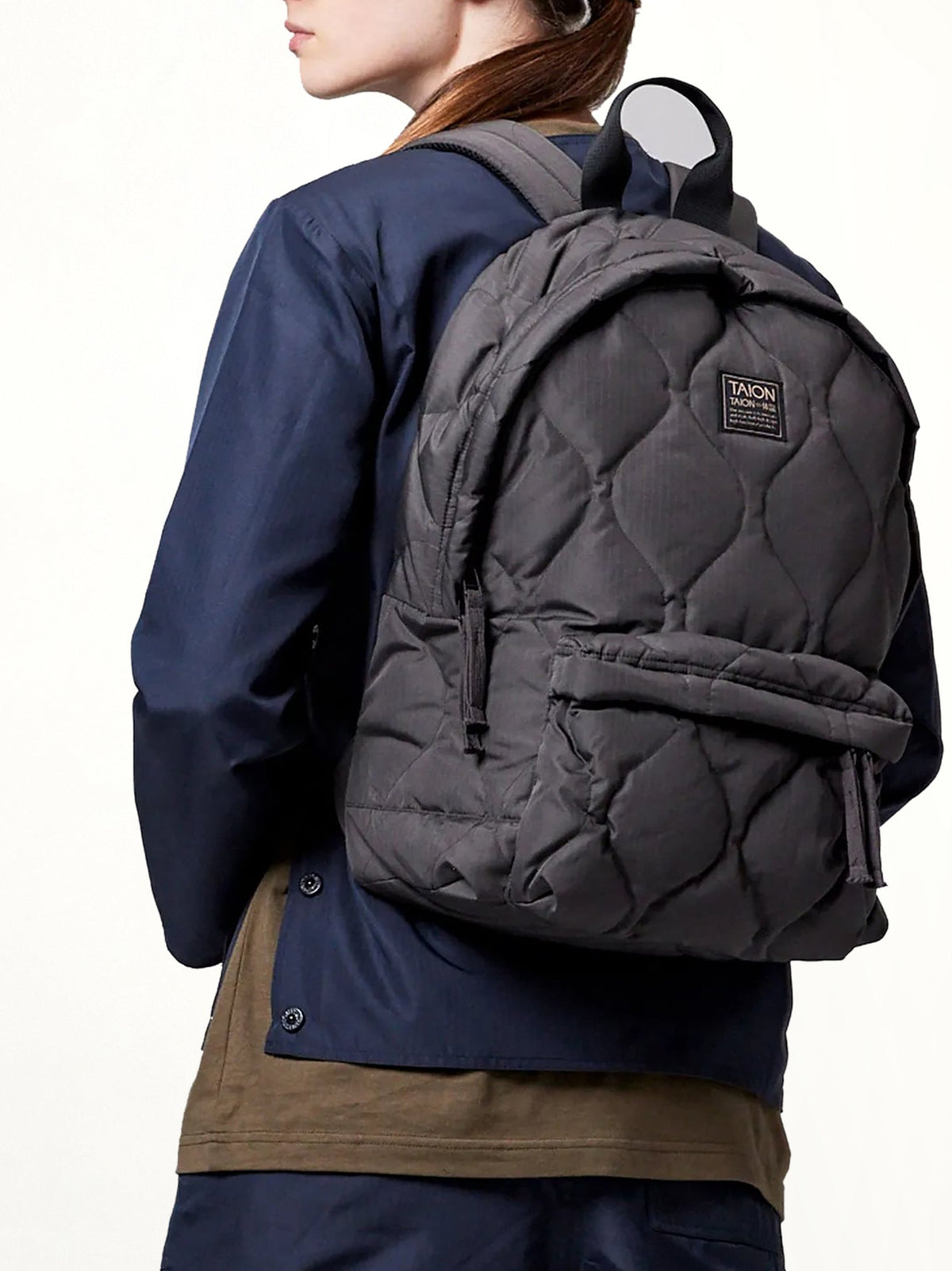 Military Down Backpack in Black