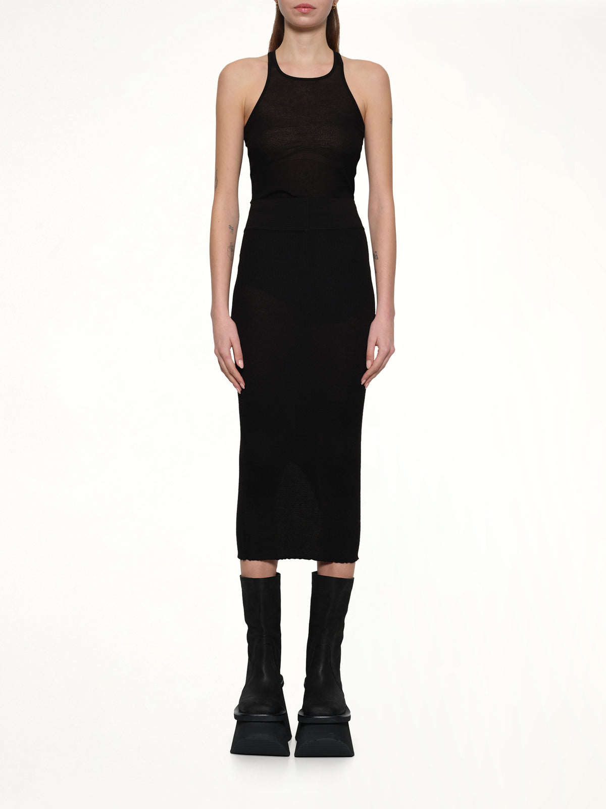 Calf Skirt Motivo in Black