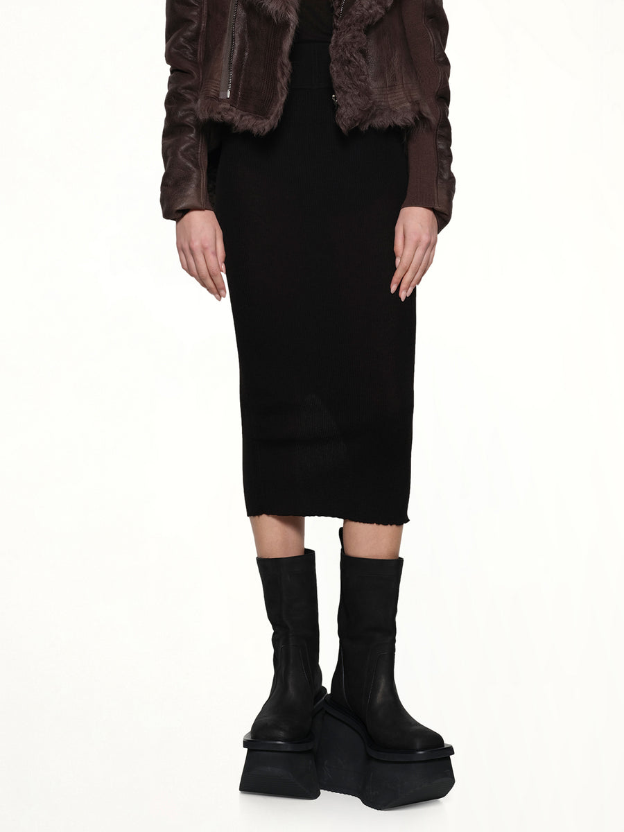 Calf Skirt Motivo in Black