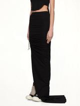 Soft Edfu Long Skirt in Black