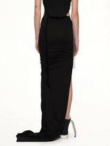 Soft Edfu Long Skirt in Black