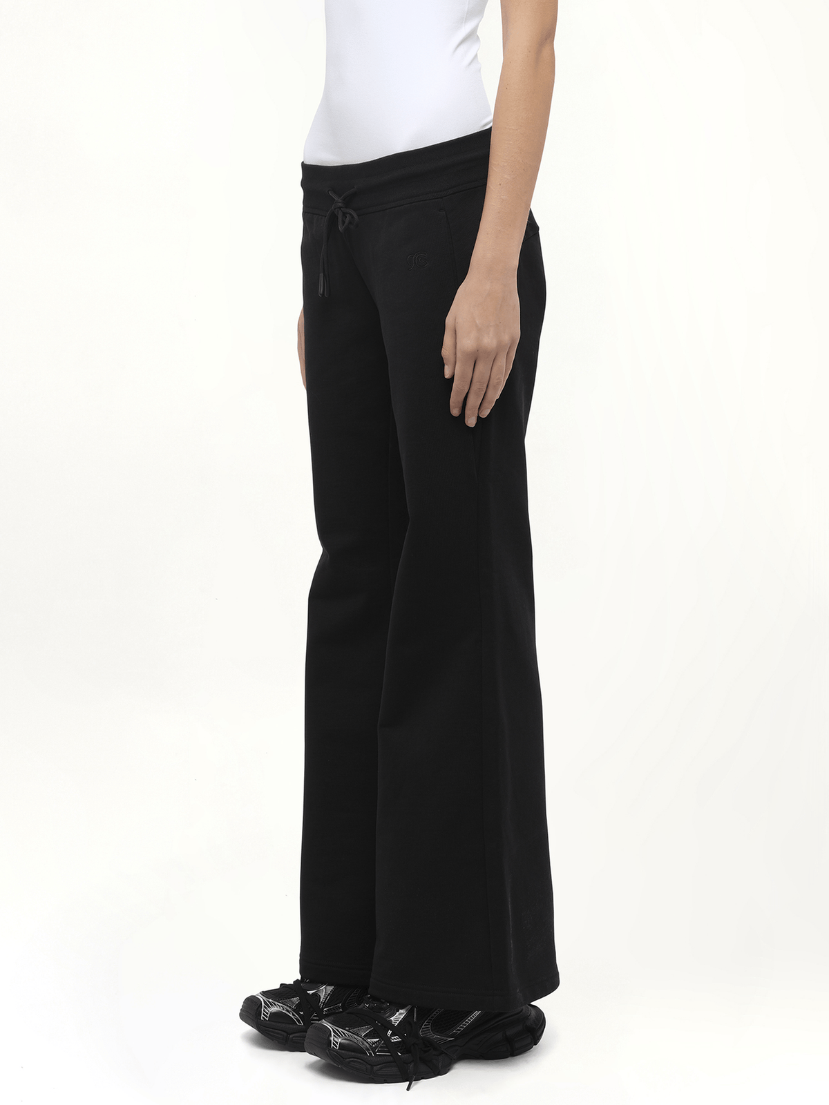 Casual Flared Sweatpants in Black