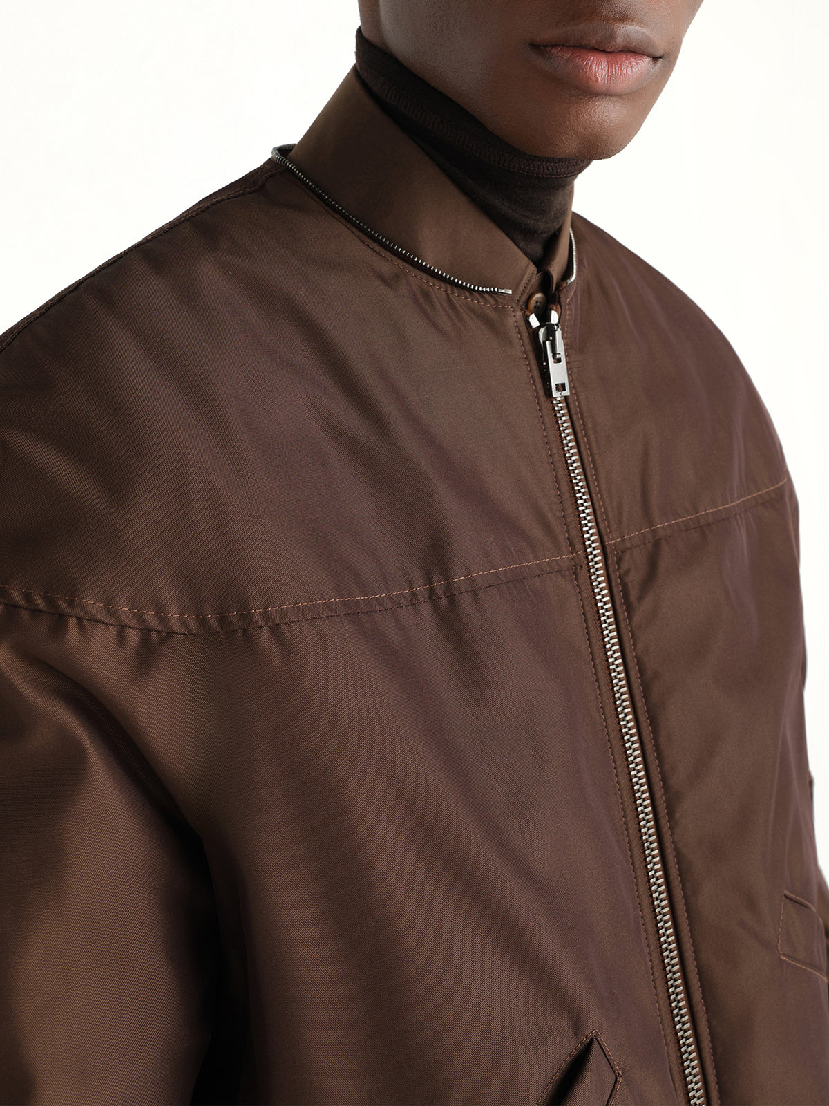 Puffer Blouson in Praline