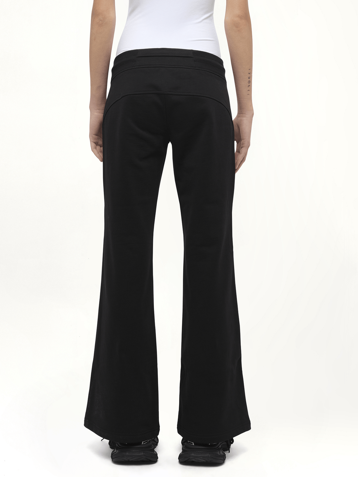 Casual Flared Sweatpants in Black