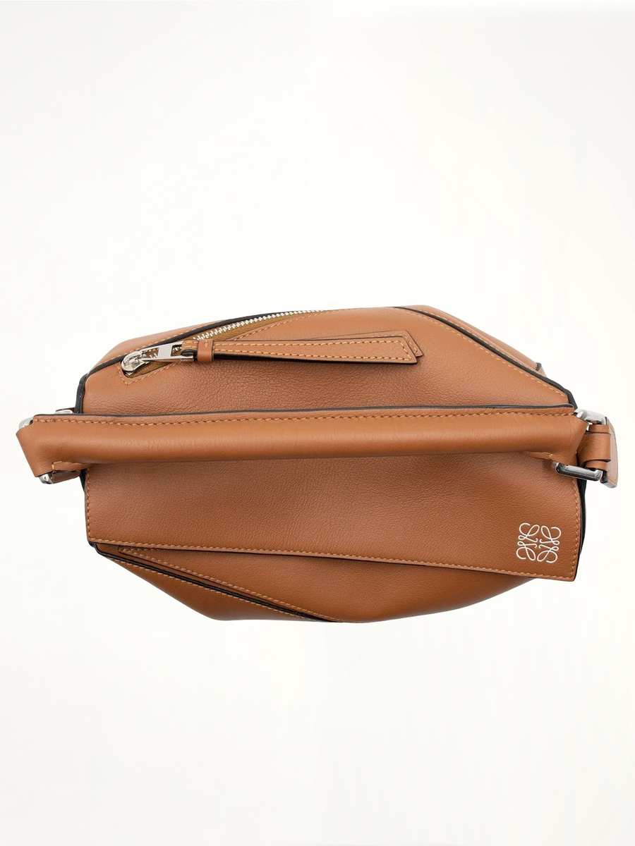 Small Puzzle Bag in Classic Calfskin in Tan