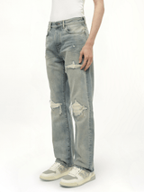 Suede Straight MX1 Jeans in Antique Indigo