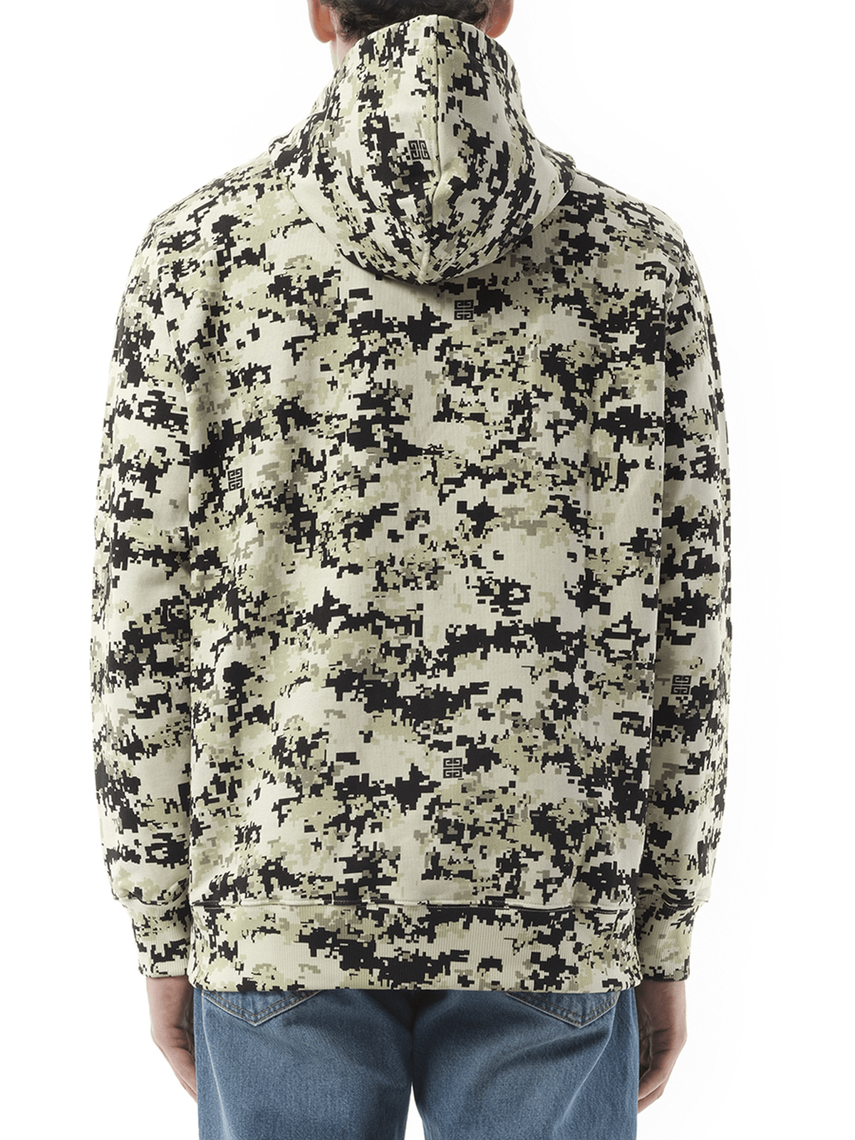 Givenchy Camo All Over Hoodie in Pearl Beige/Black