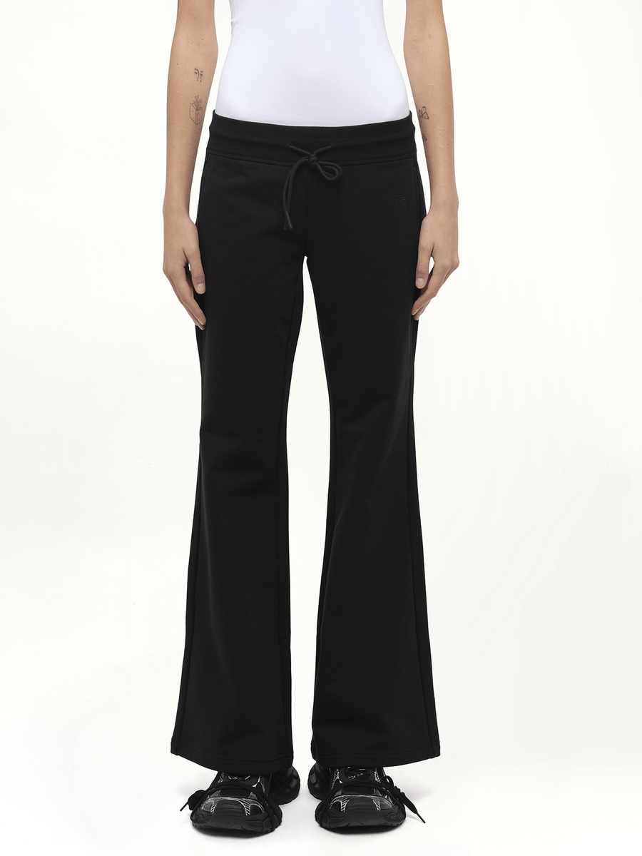 Casual Flared Sweatpants in Black