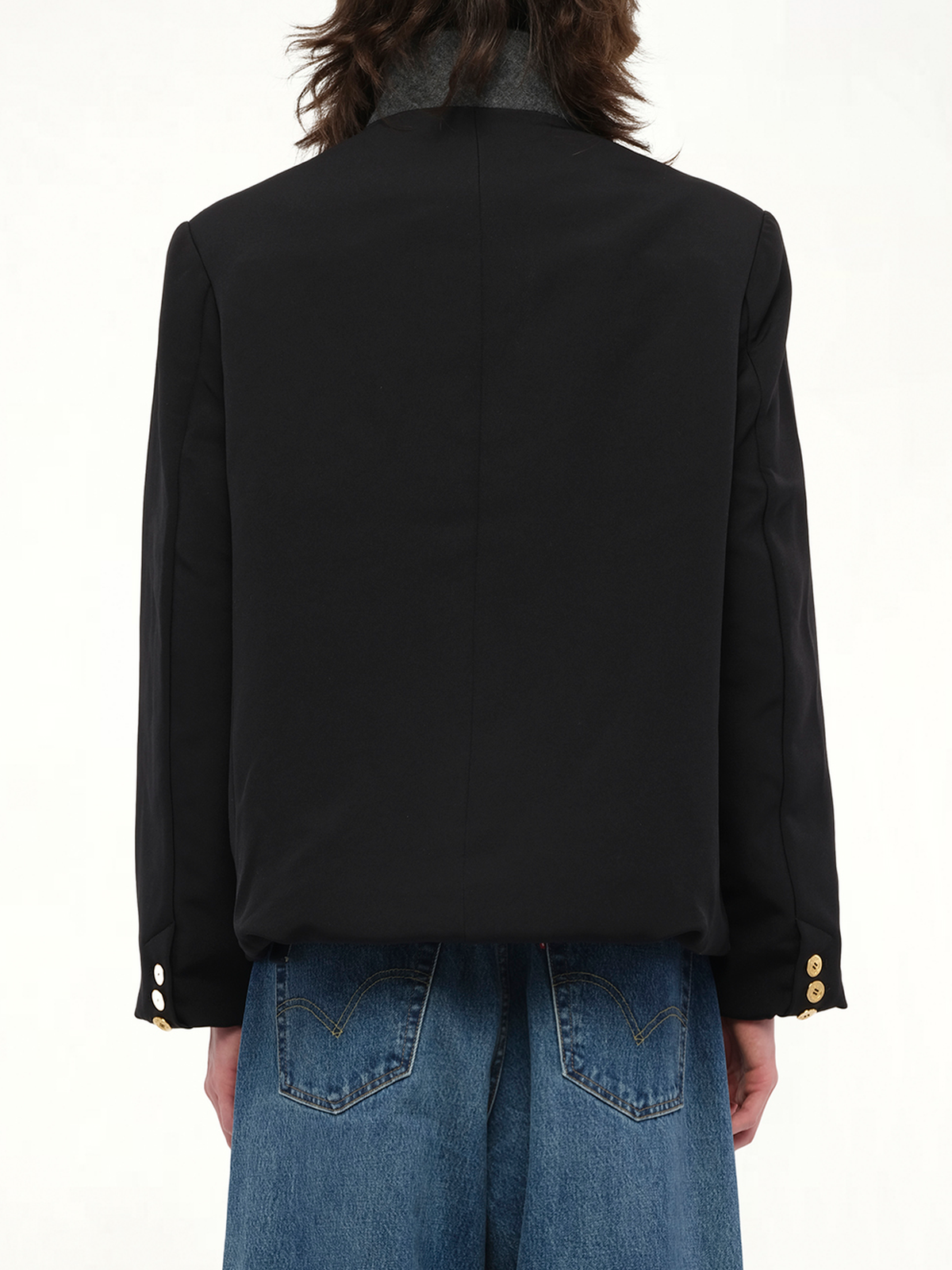 Levi's Denim x MatelasseTwill Reversible Blouson in Black/Blue