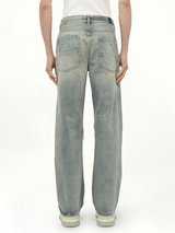 Suede Straight MX1 Jeans in Antique Indigo