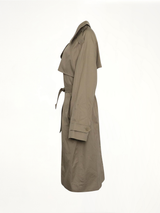 Off Shoulder Trench Coat in Beige