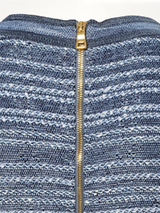 V Neck Knit Dress in Blue