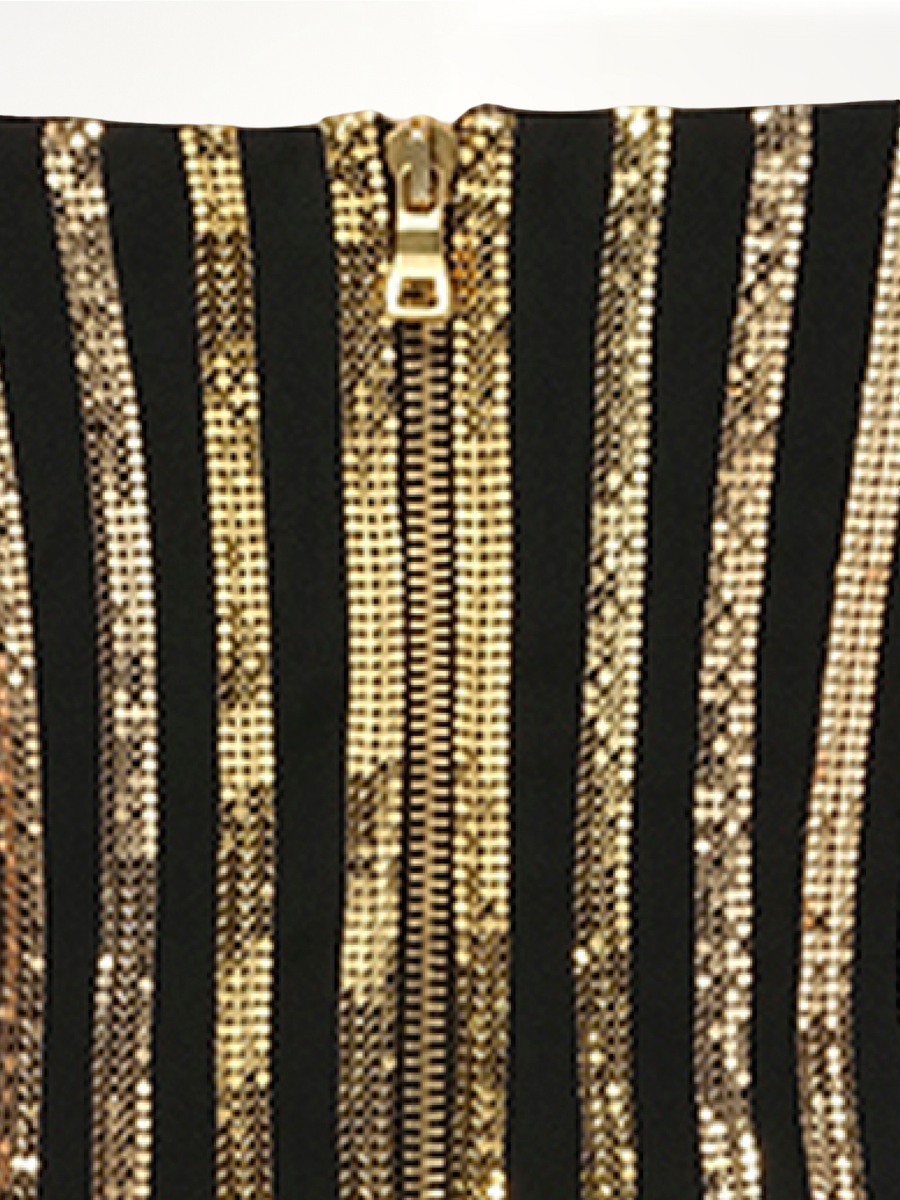 Dress in Gold and Black