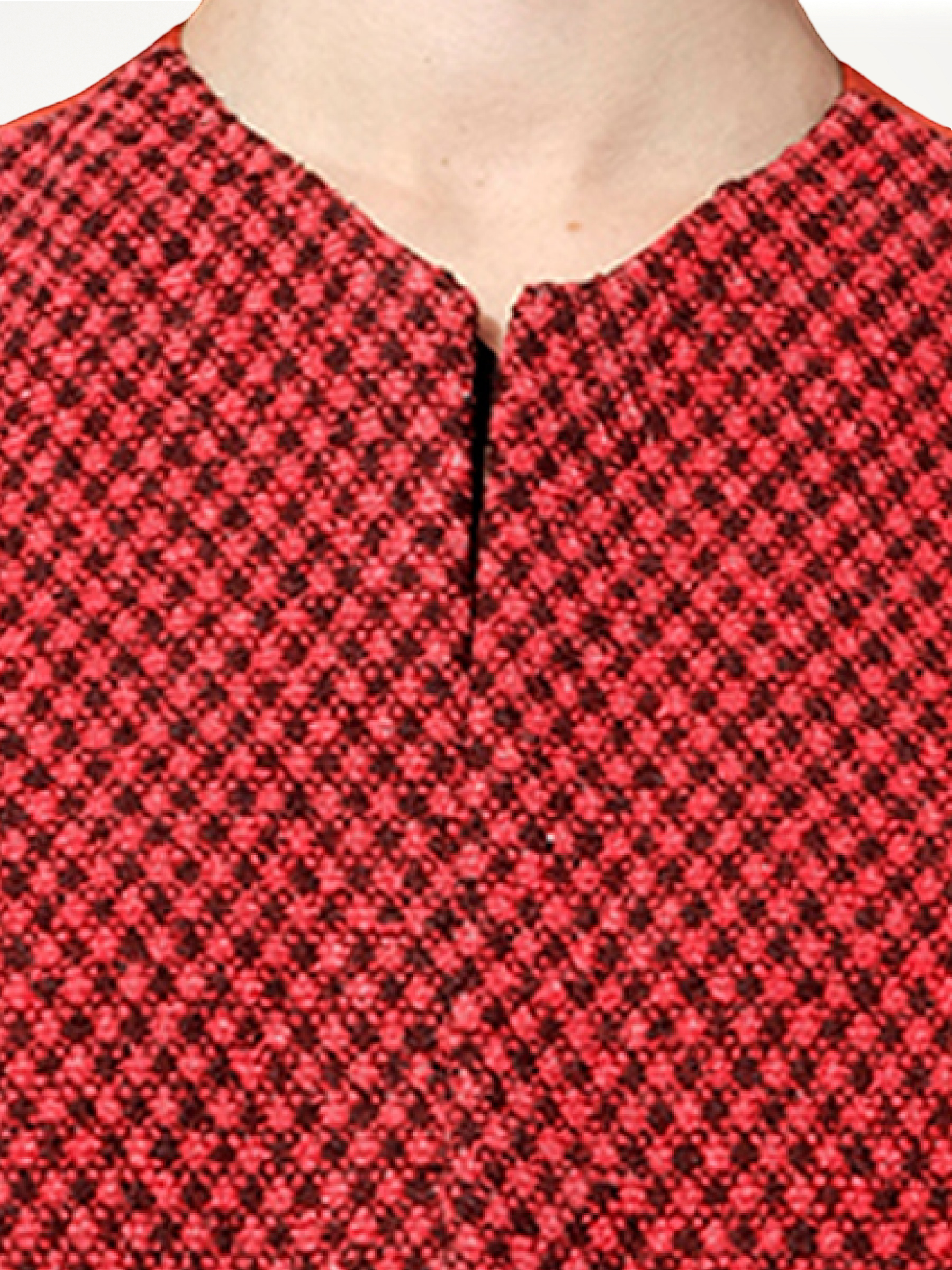 Tweed Jacket in Red/Black