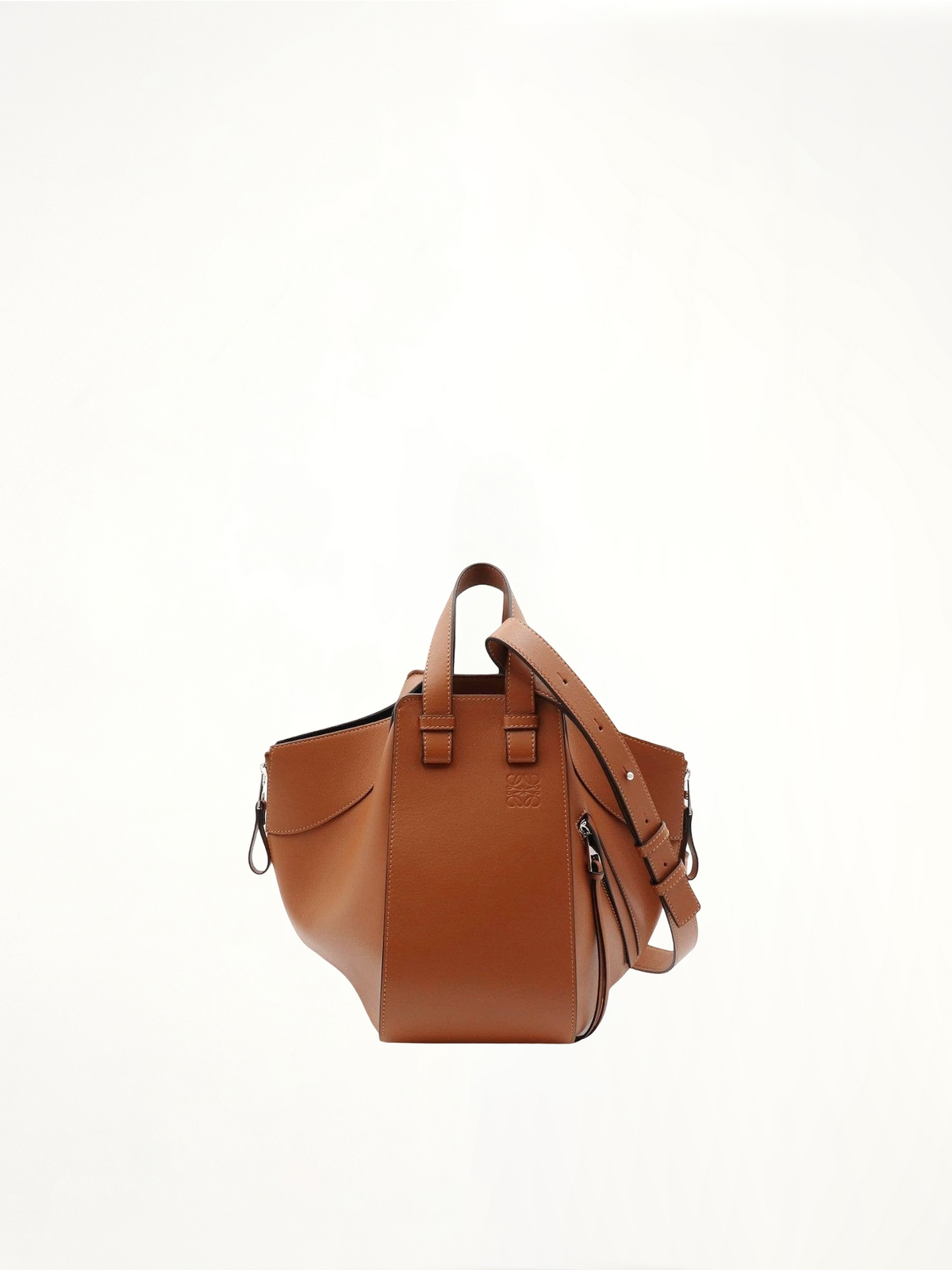 Small Hammock Bag in Classic Calfskin in Tan
