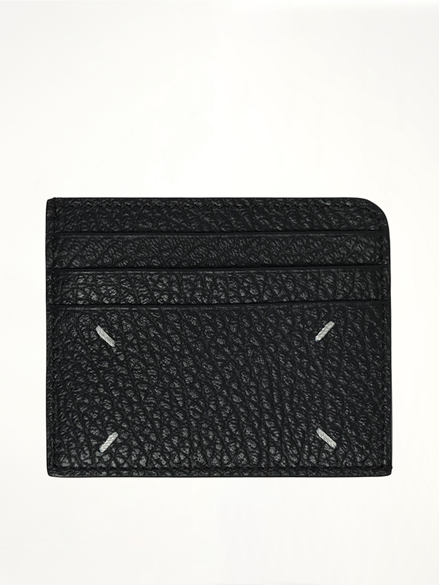 Four Stitches Card Holder in Black