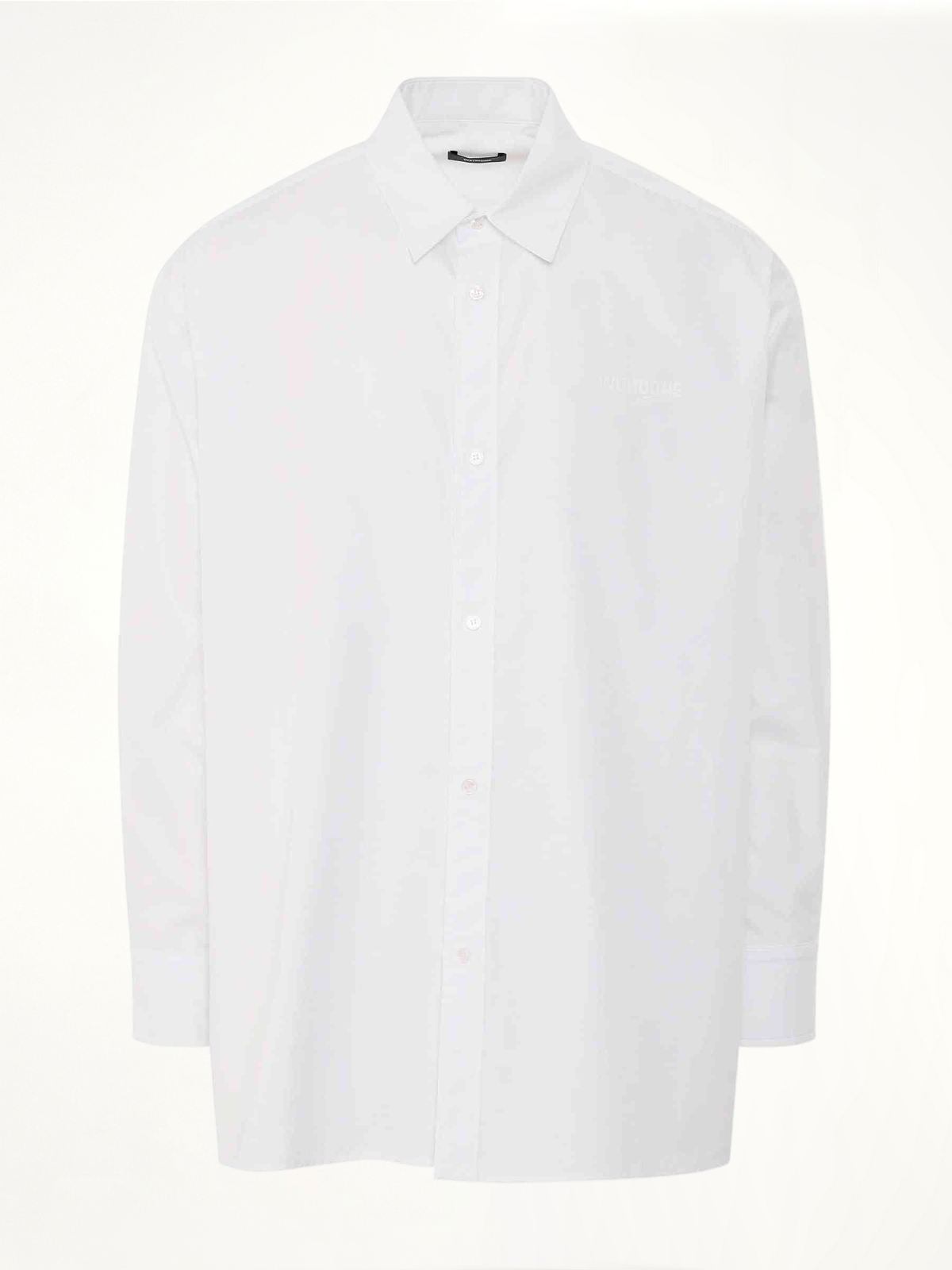 1506 Logo Print Cotton Shirt in White