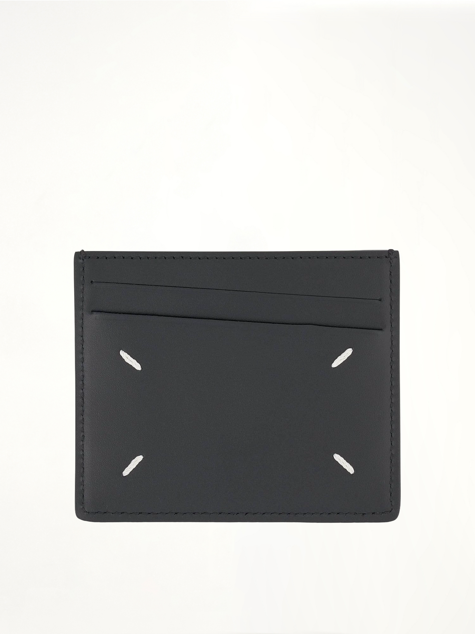 Four Stitch Logo 6CC Card Holder in Black