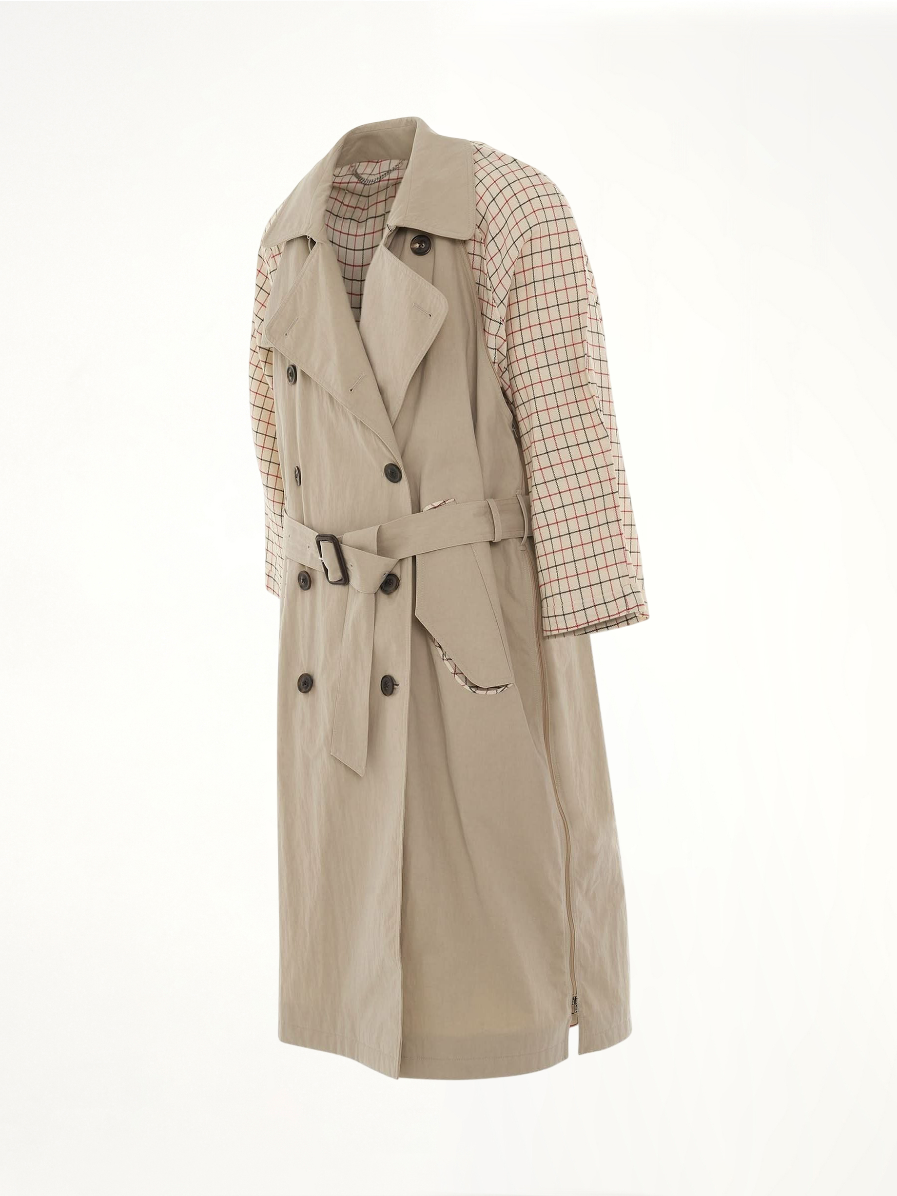 Double Breasted Trench Coat in Sand