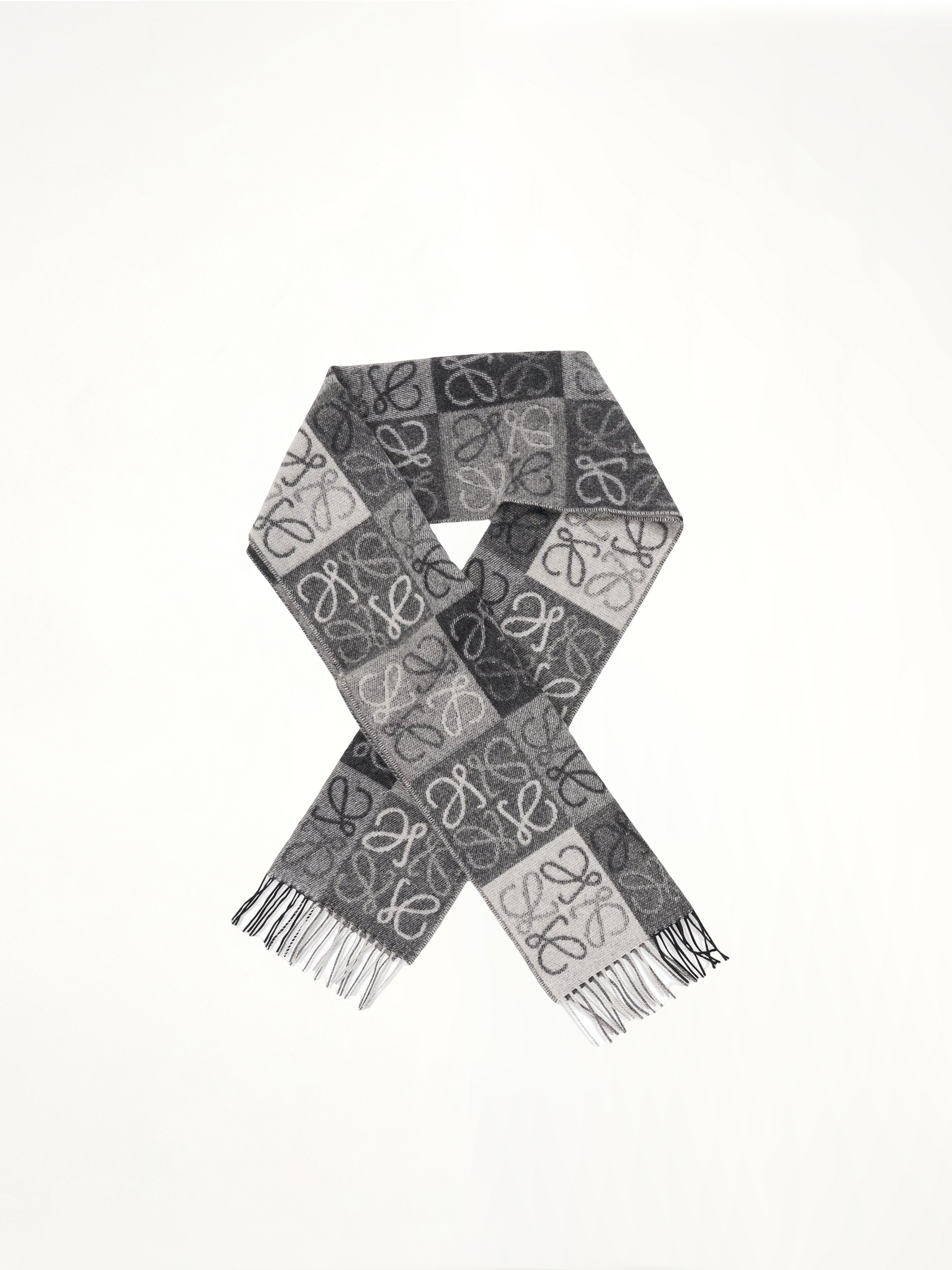 Anagram Wool Scarf in Black