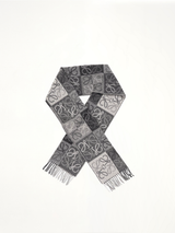 Anagram Wool Scarf in Black