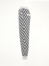 Logo Knit Jacquard Trouser in Ivory