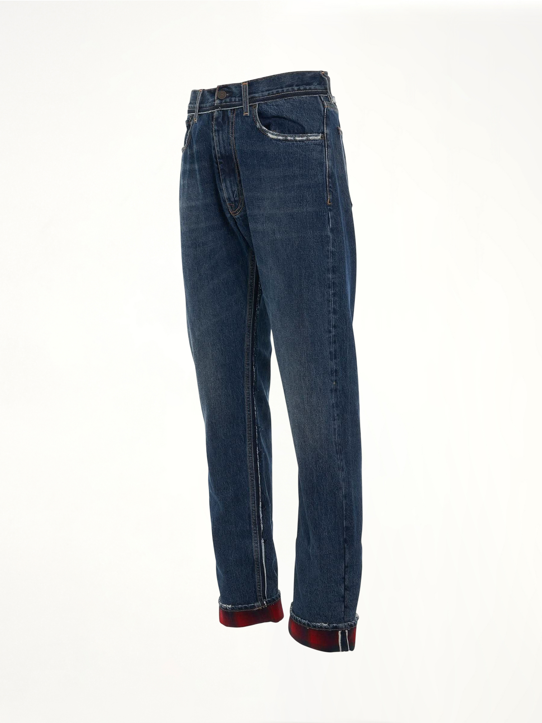 Relax Fit Fold Jeans in Indigo