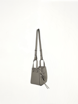 Compact Hammock Bag in Soft Grained Calfskin in Pearl Grey