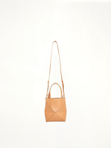 Mini Puzzle Fold Tote Bag in Calfskin in Warm Desert