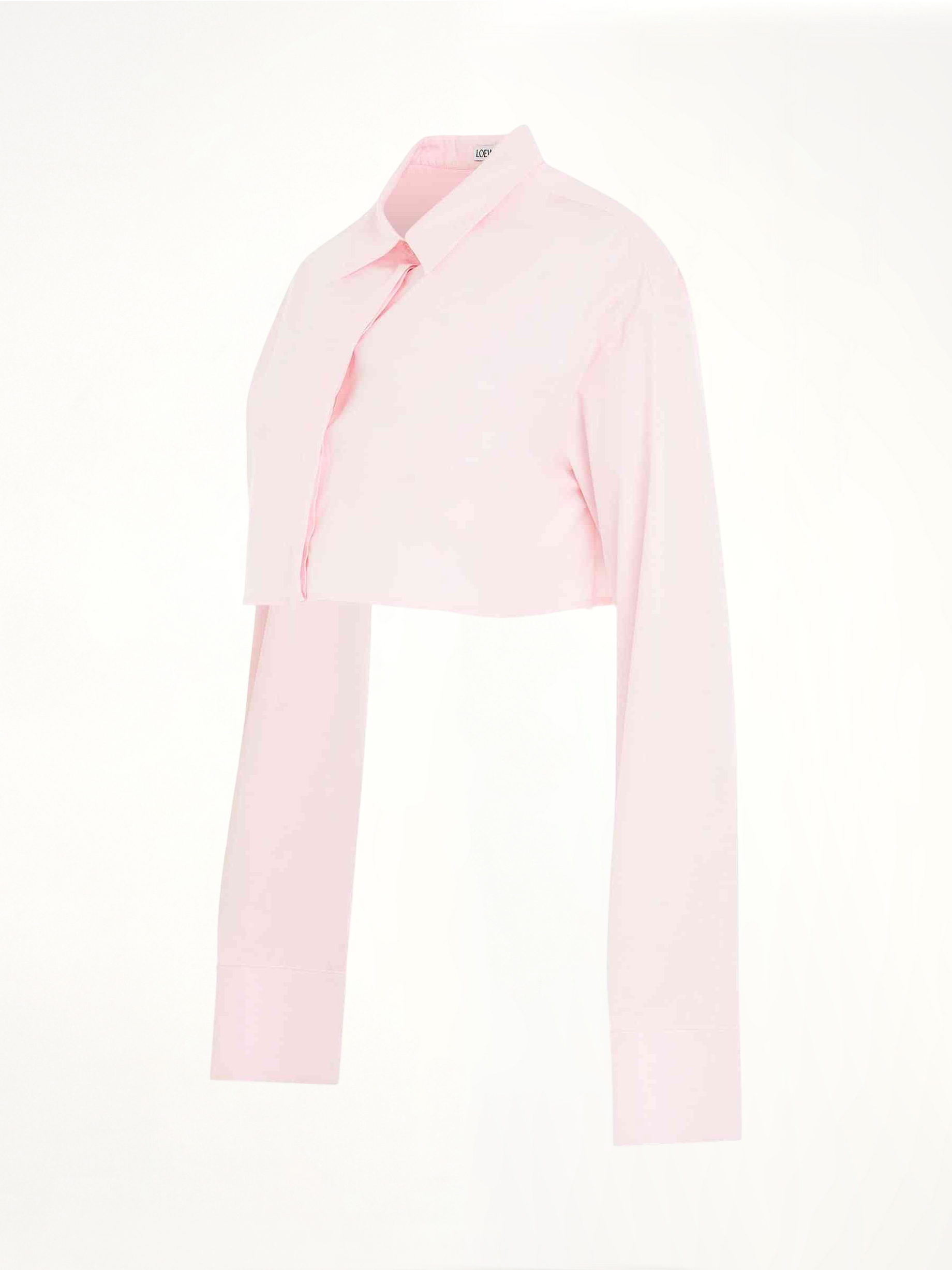 Cropped Shirt in Cotton Candy