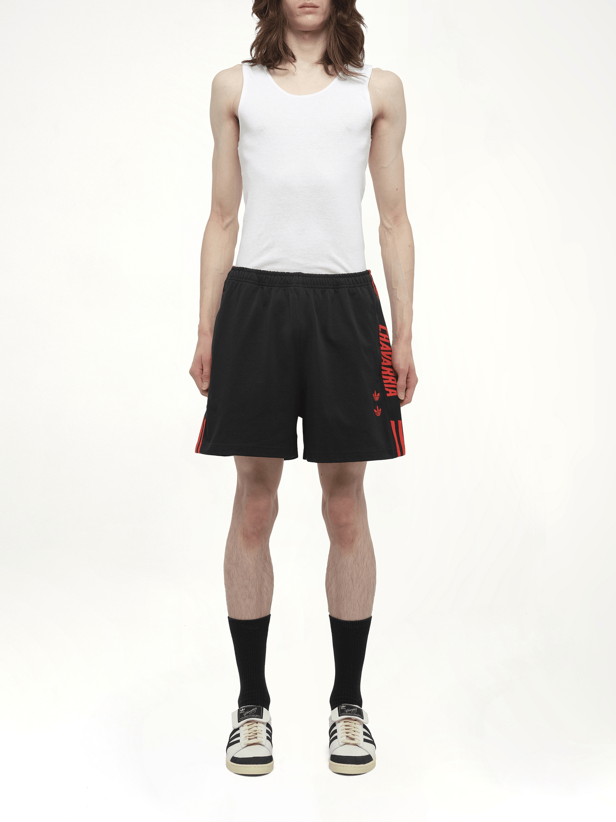 Adidas X Chavarria Gym Short in Black/Red