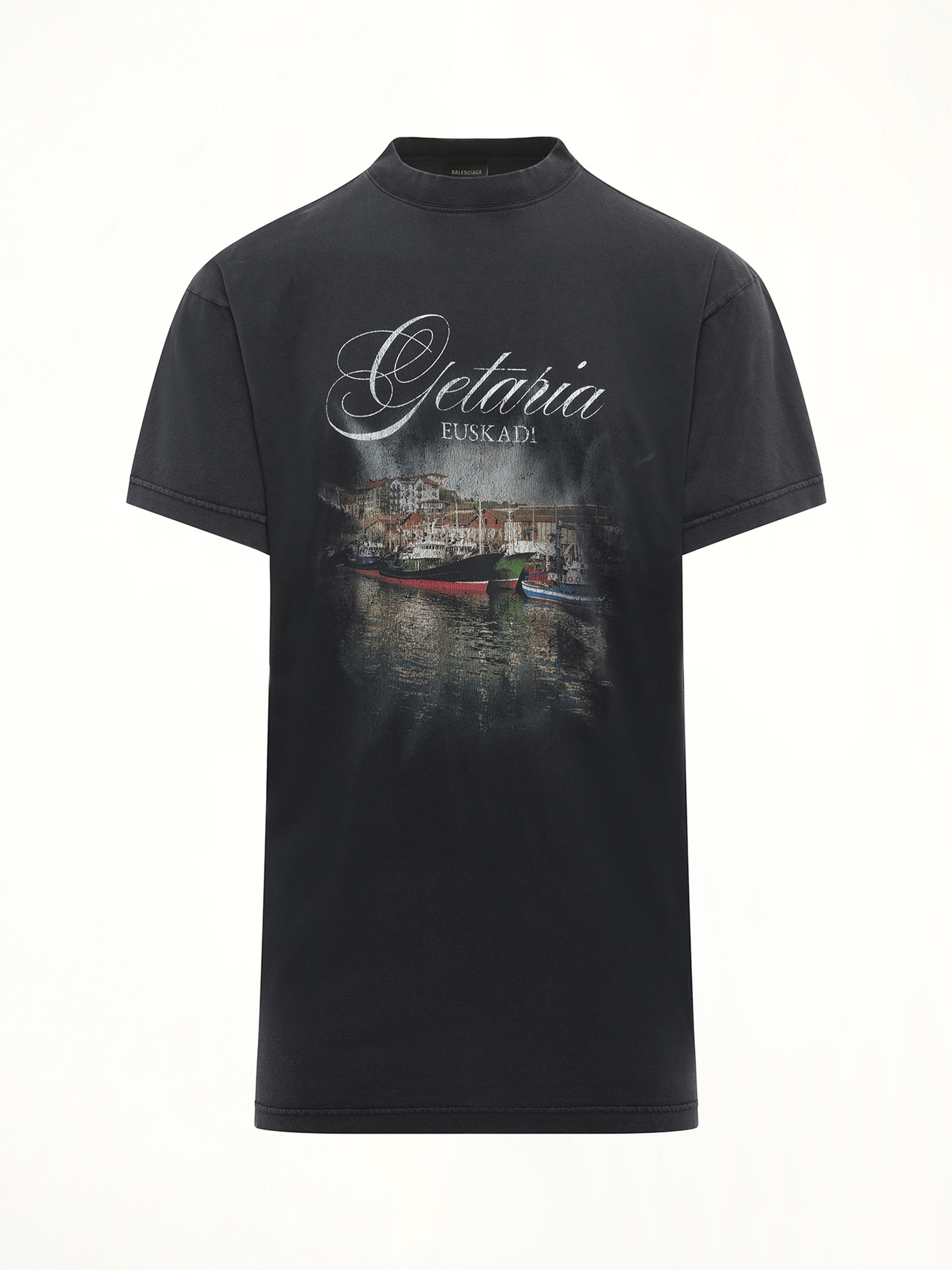 Balenciaga Getaria Oversized T-Shirt in Faded Washed Black