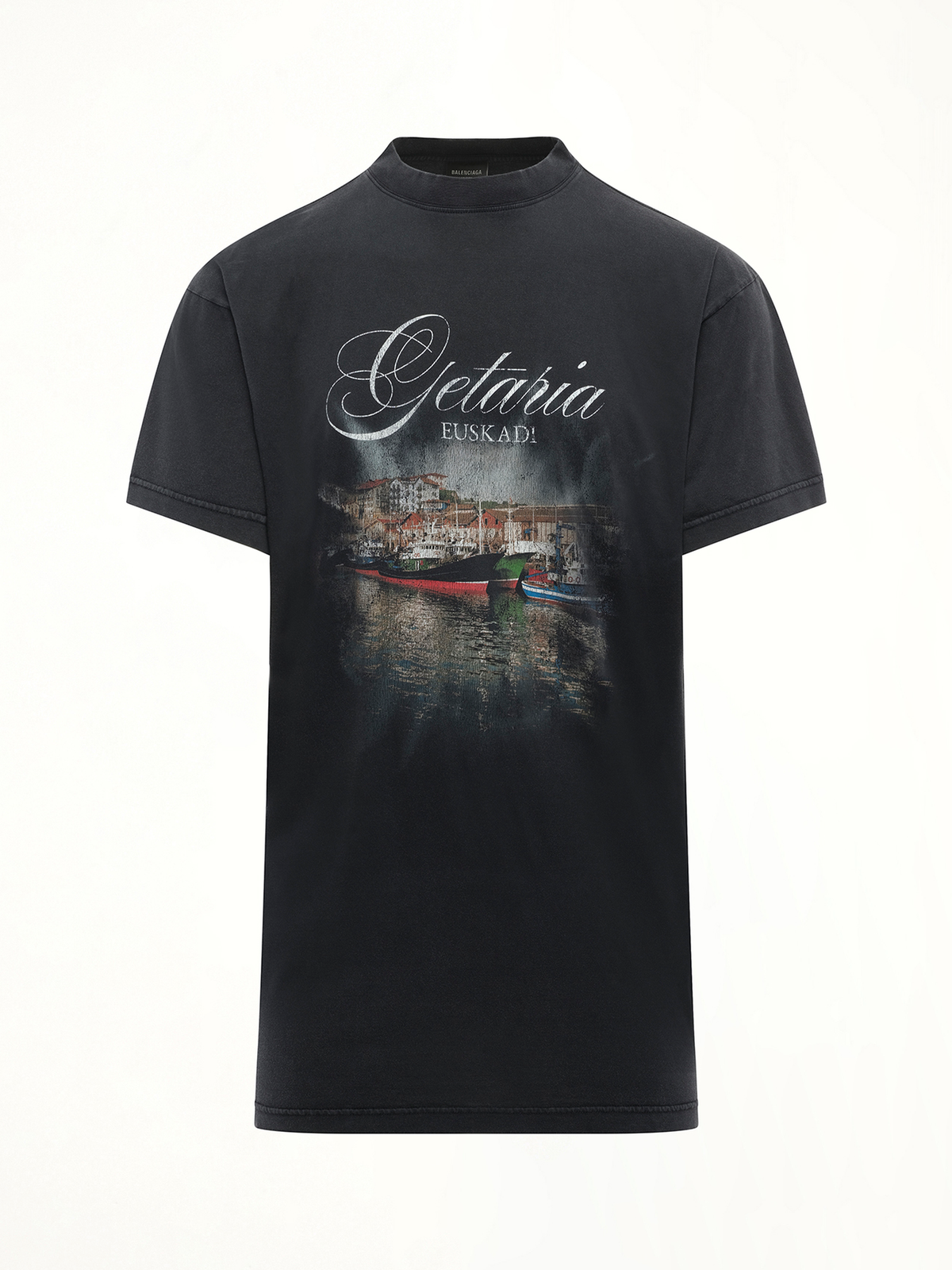 Balenciaga Getaria Oversized T-Shirt in Faded Washed Black