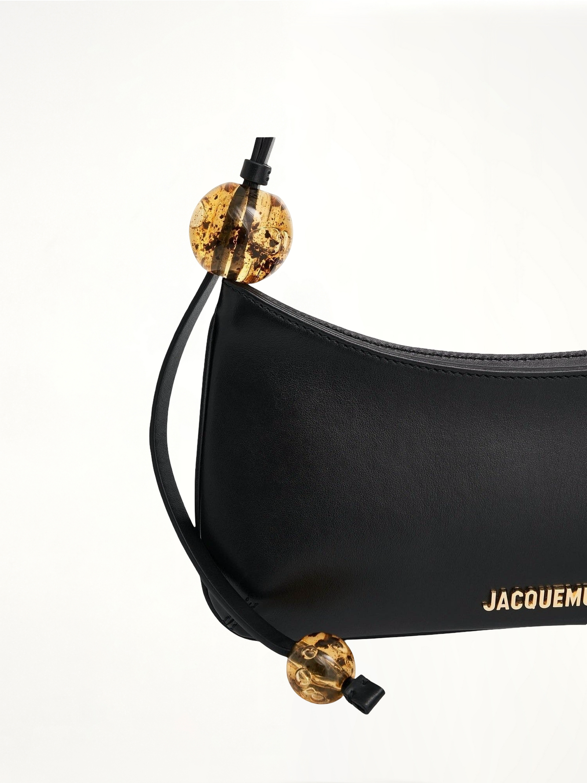Le Bisou Perle Leather Bag in Black
