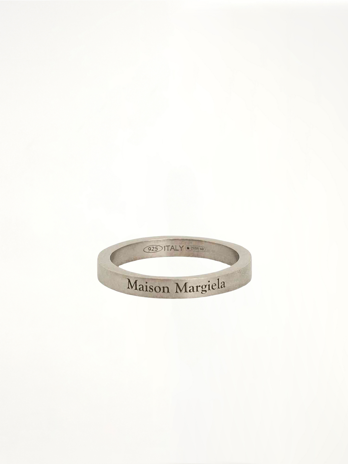 Margiela Logo Ring in Silver