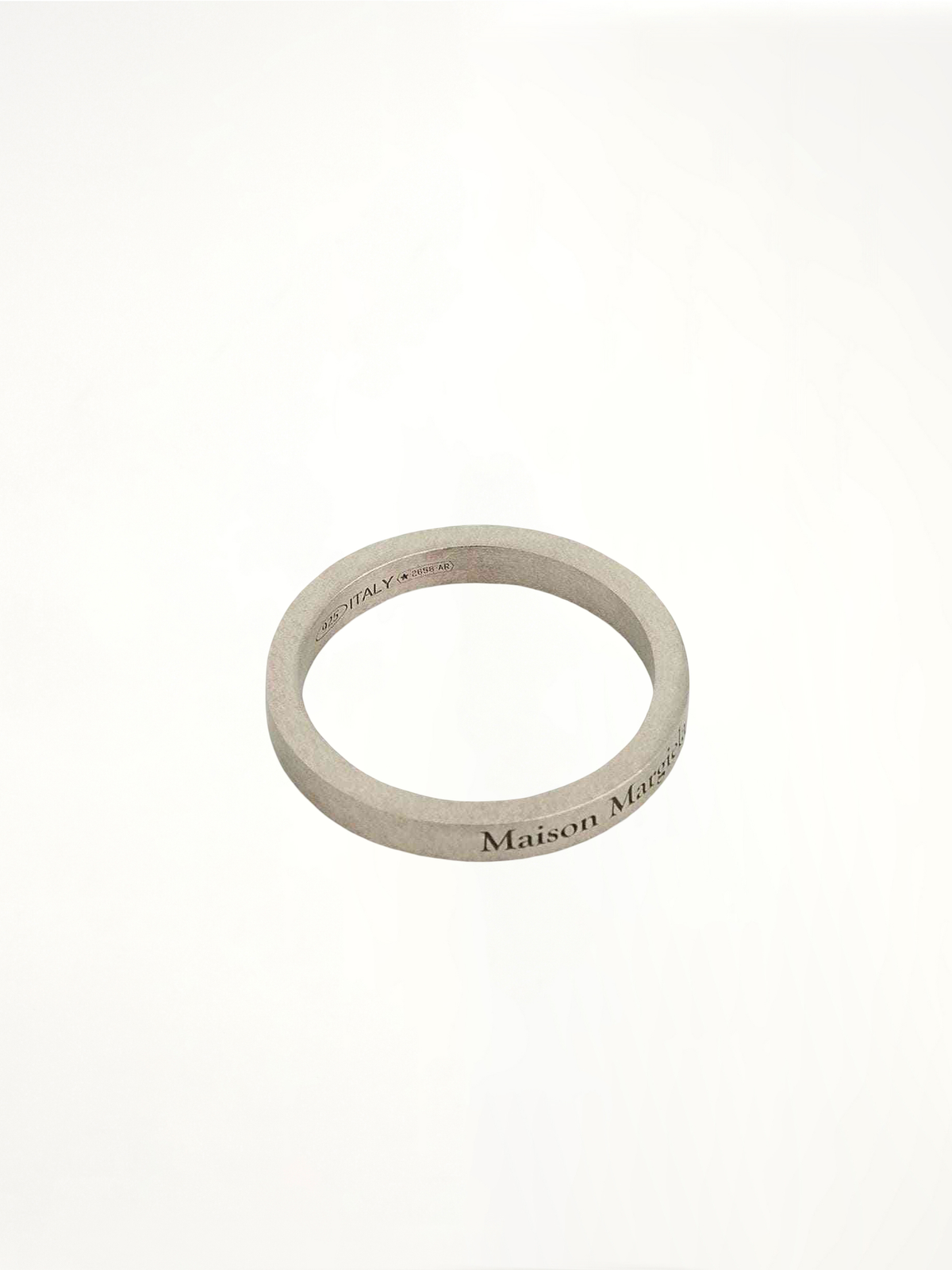 Margiela Logo Ring in Silver
