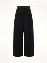 Low Crotch Japanese Denim Jeans in Black