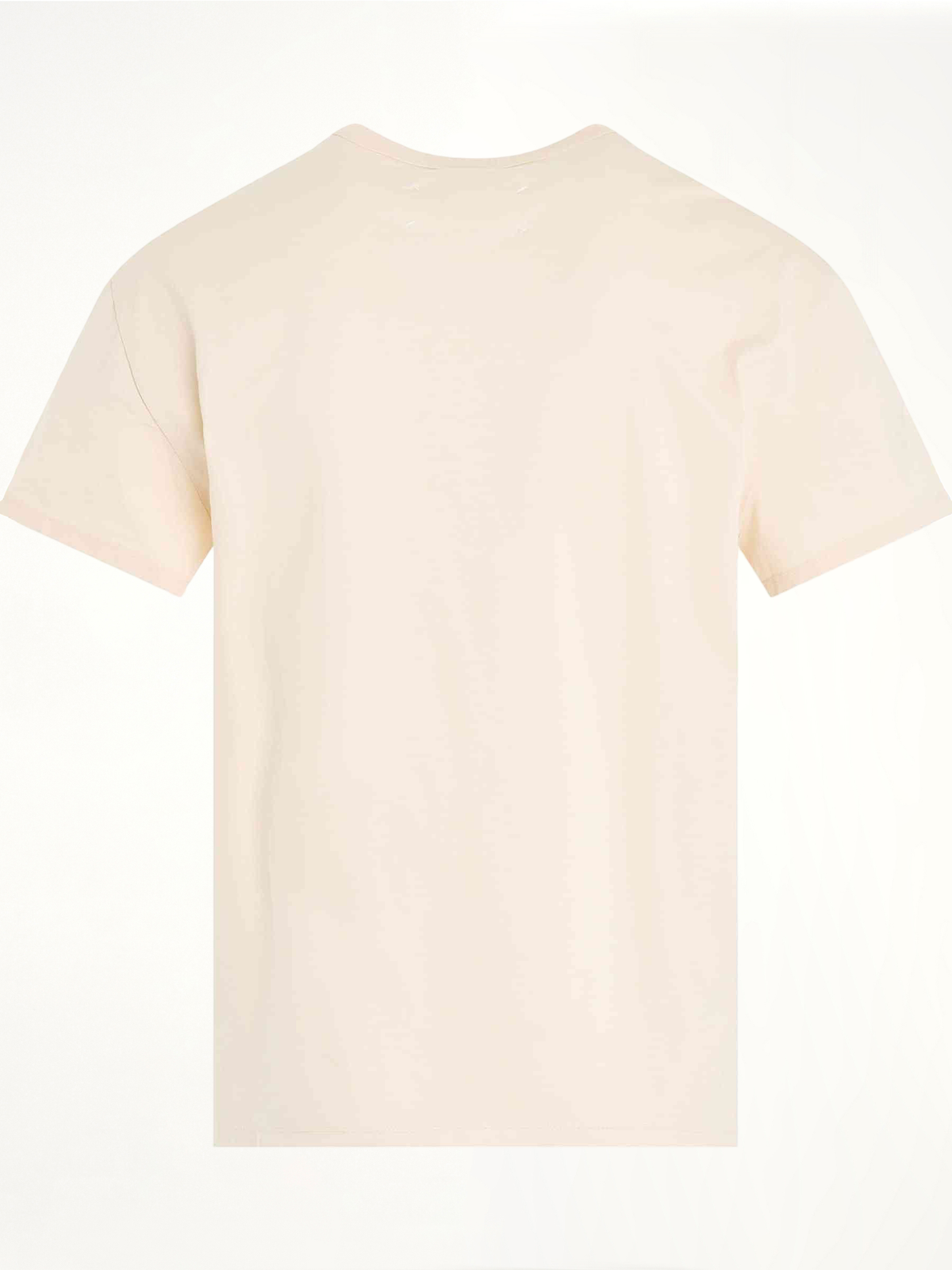 Upside Down Logo T-Shirt in Beige