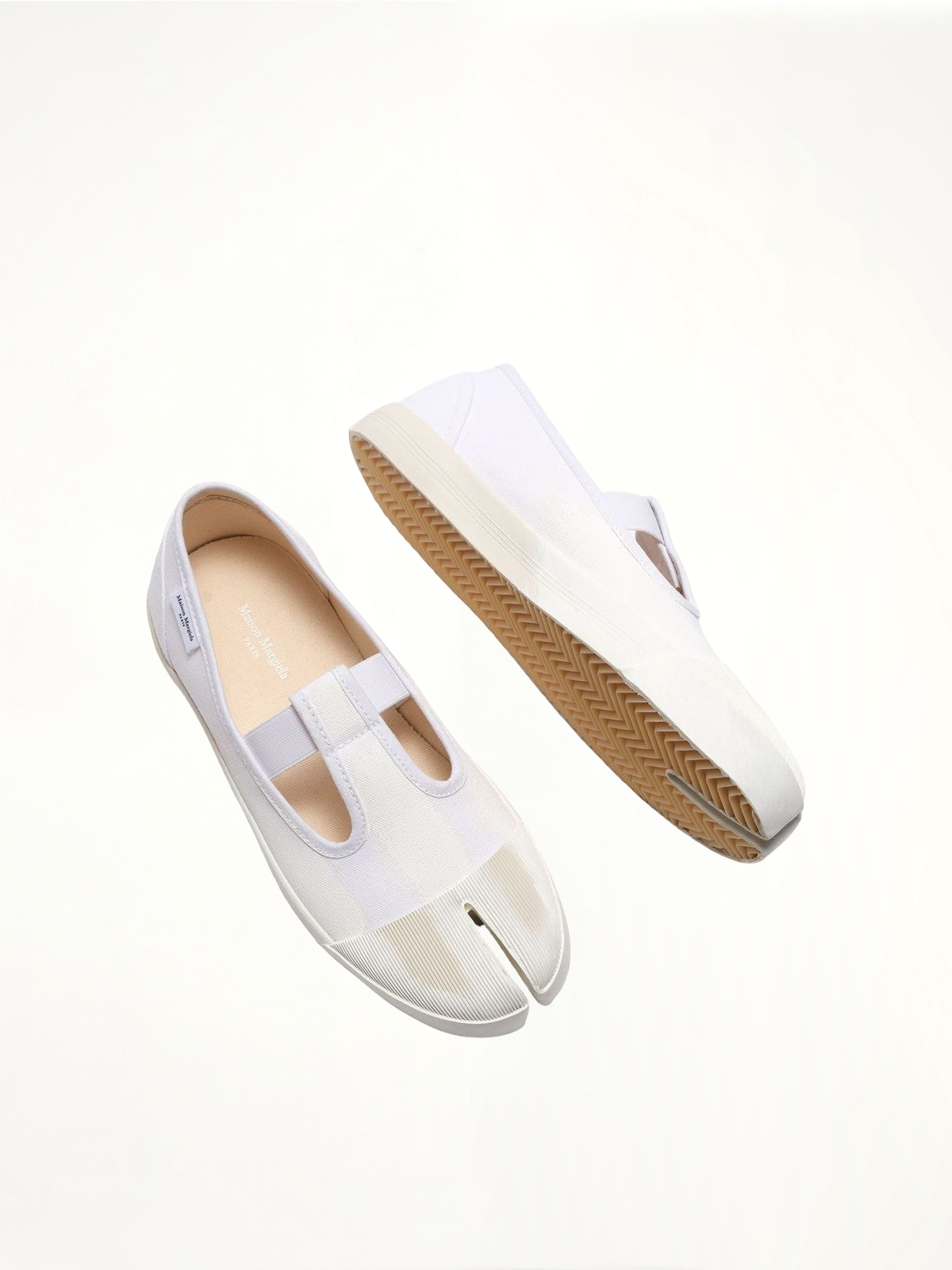 Tabi Toe Sneakers in  White/White Top View | MAISON MARGIELA