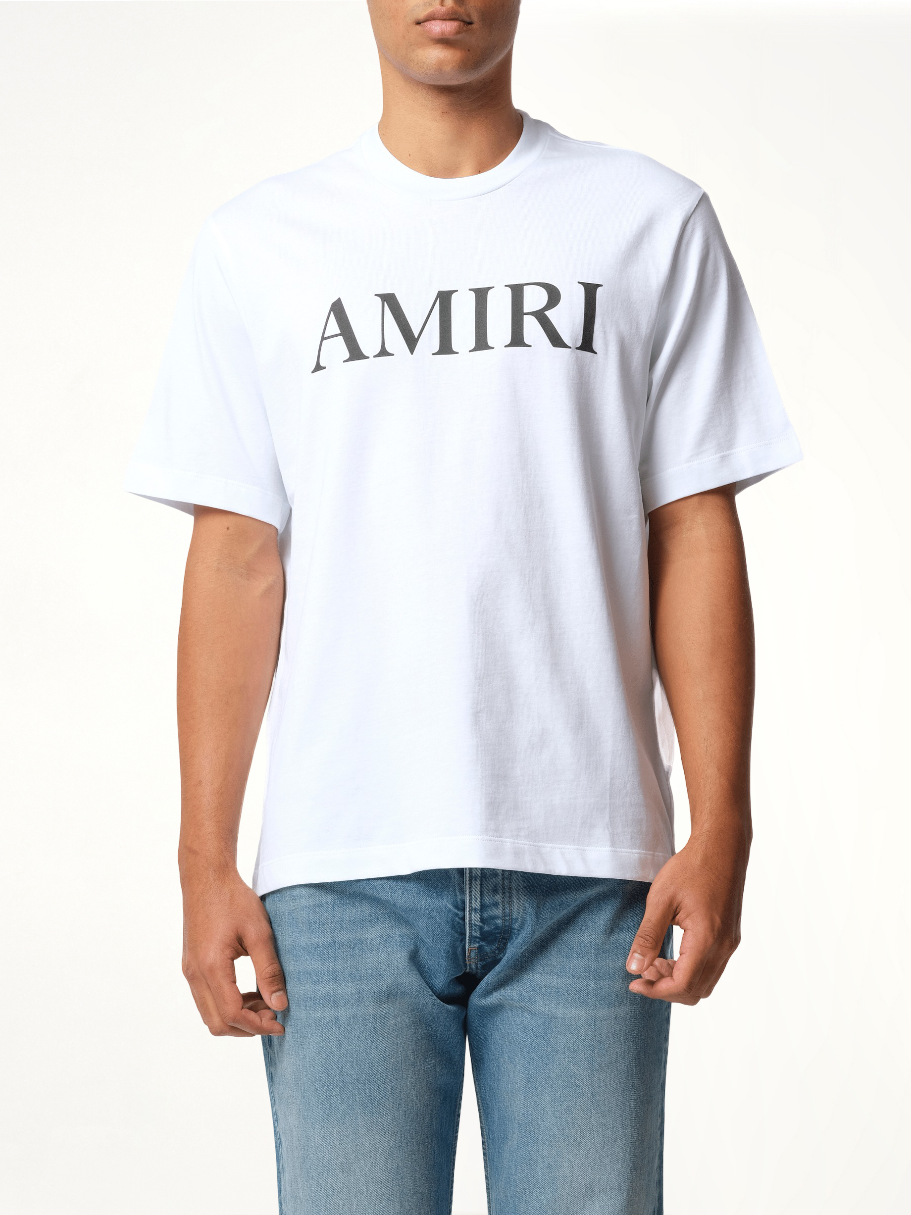 Amiri Core Logo T-Shirt in White/Black