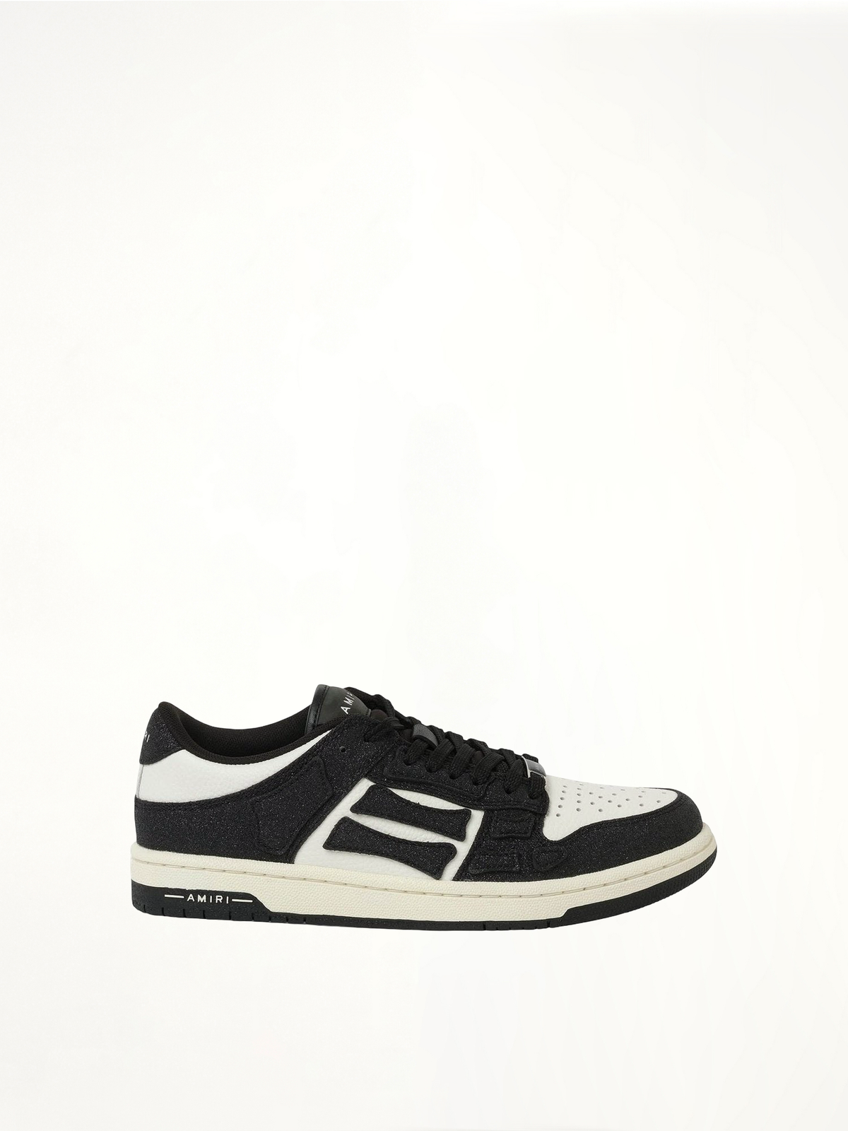 Shimmer Skeleton Sneaker in Black Side View | AMIRI